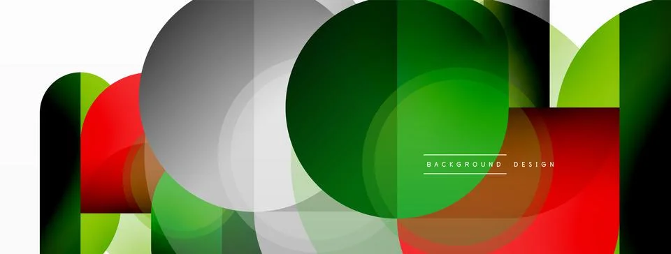 Creative geometric wallpaper. Minimal circle triangle and square line abstract Stock Illustration