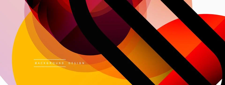 Creative geometric wallpaper. Minimal circle triangle and square line abstract イラスト素材