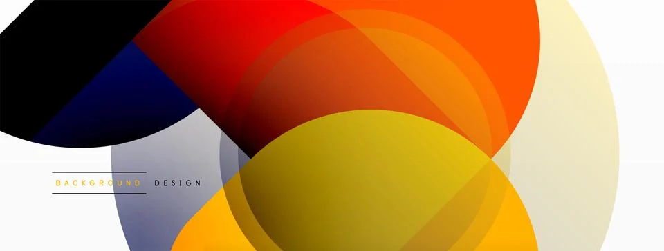 Creative geometric wallpaper. Minimal circle triangle and square line abstract Stock Illustration