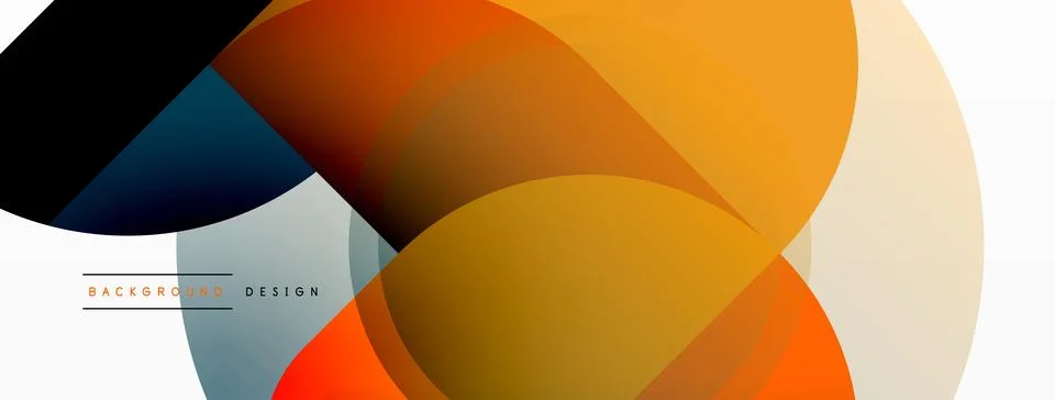 Creative geometric wallpaper. Minimal circle triangle and square line abstract Stock Illustration