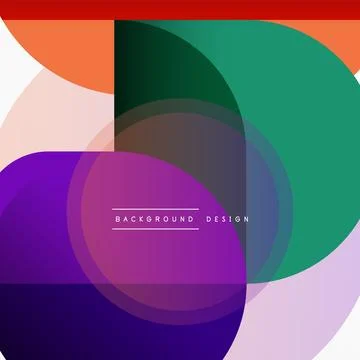 Creative geometric wallpaper. Minimal circle triangle and square line abstract Stock Illustration
