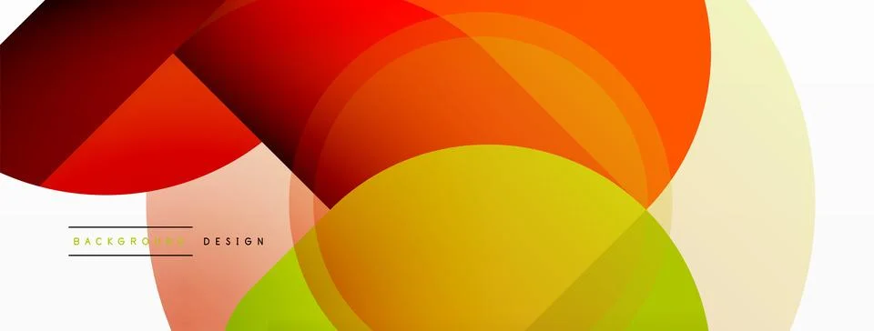 Creative geometric wallpaper. Minimal circle triangle and square line abstract Stock Illustration