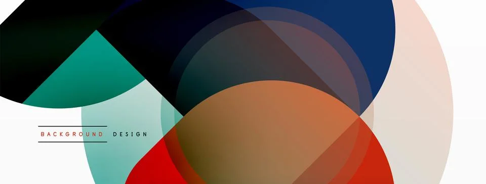Creative geometric wallpaper. Minimal circle triangle and square line abstract Illustrazione stock
