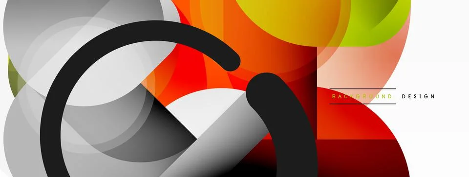Creative geometric wallpaper. Minimal circle triangle and square line abstract イラスト素材