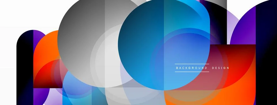 Creative geometric wallpaper. Minimal circle triangle and square line abstract 스톡 일러스트
