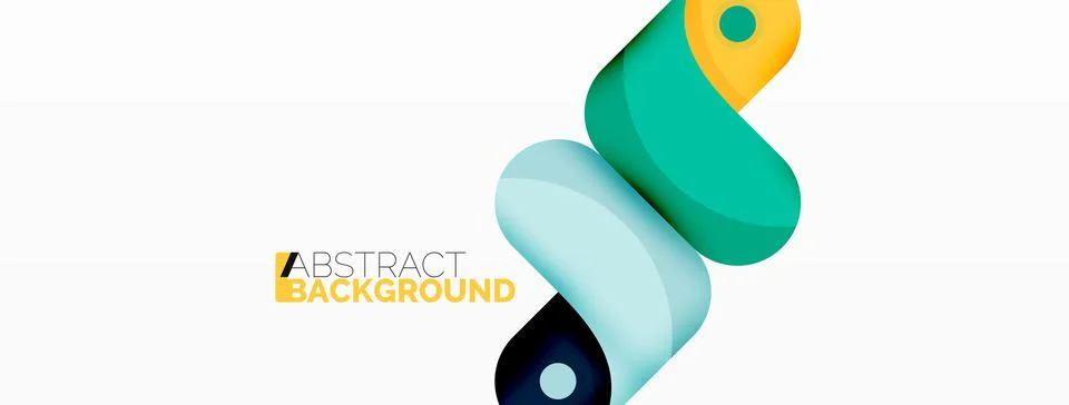 Creative geometric wallpaper. Round arrow shape minimal geometric background Stock Illustration