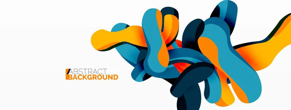 Creative geometric wallpaper. Splash liquid wave fluid shapes background. Techno Stock Illustration