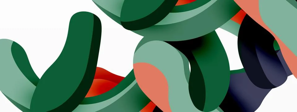 Creative geometric wallpaper. Splash liquid wave fluid shapes background. Techno Stock Illustration