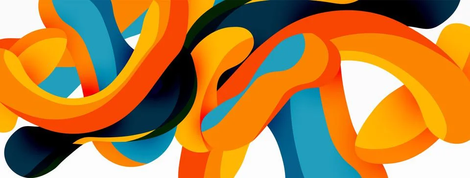 Creative geometric wallpaper. Splash liquid wave fluid shapes background. Techno 스톡 일러스트