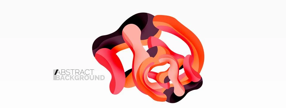 Creative geometric wallpaper. Splash liquid wave fluid shapes background. Techno Illustrazione stock