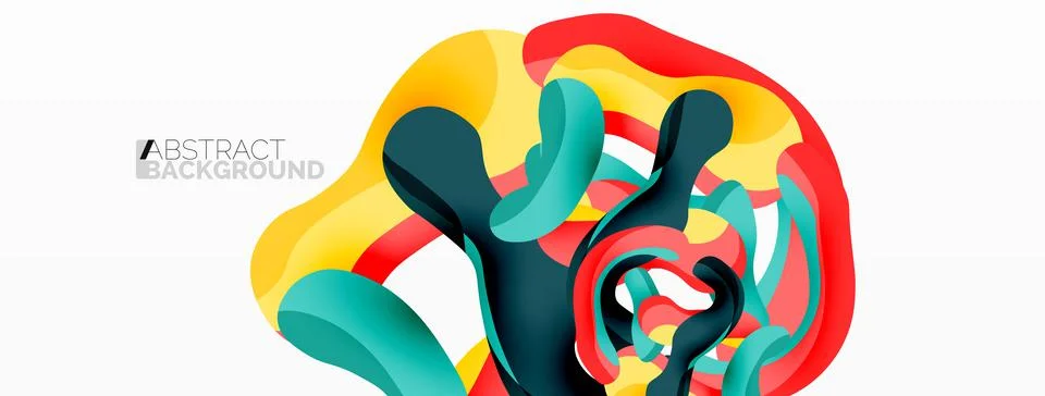 Creative geometric wallpaper. Splash liquid wave fluid shapes background. Techno 스톡 일러스트