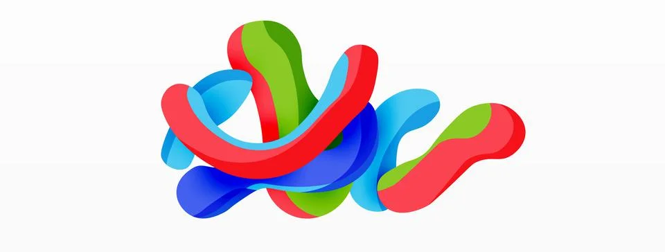 Creative geometric wallpaper. Splash liquid wave fluid shapes background. Techno Stock Illustration