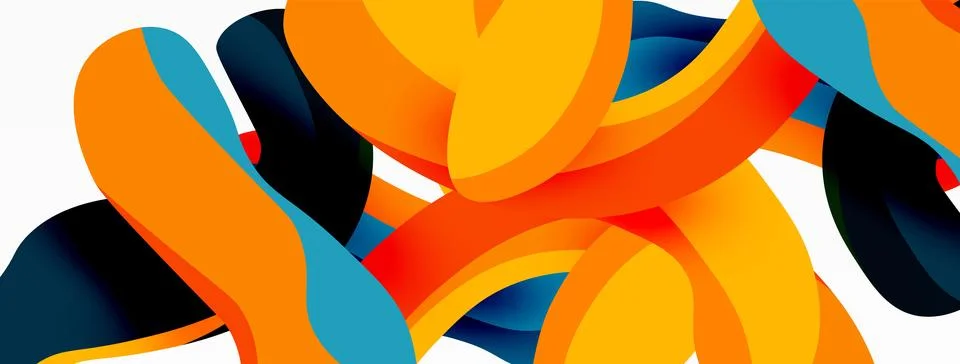 Creative geometric wallpaper. Splash liquid wave fluid shapes background. Techno イラスト素材