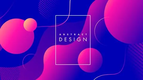Creative geometric wallpaper. Trendy gradient shapes composition. Eps10 vector. Illustrazione stock