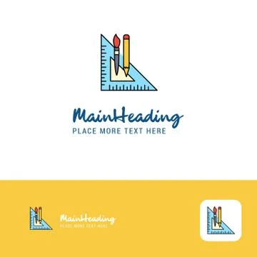 Creative Geometry scale Logo Design. Flat color Logo place for Tagline. Vecto Stock Illustration