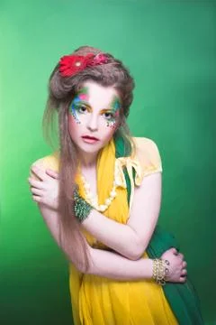 Creative girl. Stock Photos