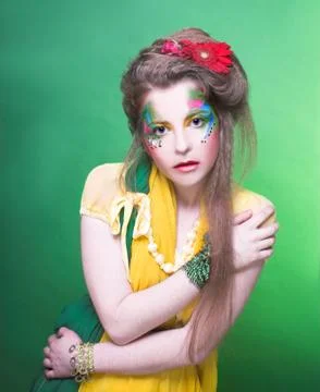 Creative girl. Stock Photos