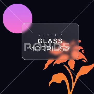 Creative Glassmorphism Poster Template with Transparent Layers Modello PSD
