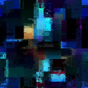Creative glitch texture. Seamless vector pattern. Grunge glitch dark colours Illustrazione stock