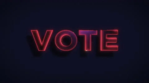 Creative Glitch Vote Word Action Video stock 138531464