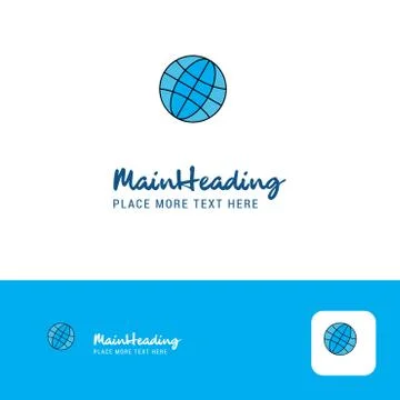 Creative Globe Logo Design. Flat color Logo place for Tagline. Vector Illustr Stock Illustration