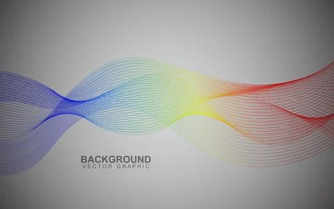 Creative glowing waves in the background. The concept of technology and the.. Stock Illustration