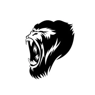 Creative gorilla face logo illustration. Stock Illustration
