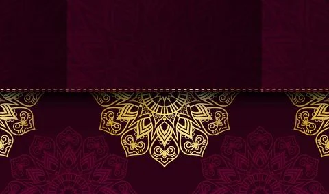 Creative gradient red color golden color mandala background design vector Stock-Illustration