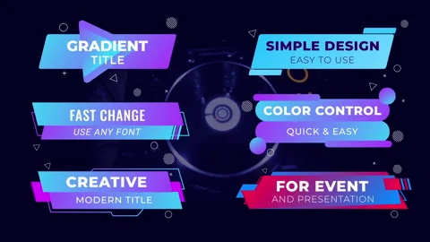 Creative Gradient Shape Titles Stock After Effects