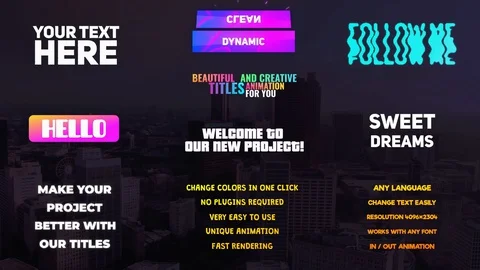 Creative Gradient Titles | After Effects Stock After Effects