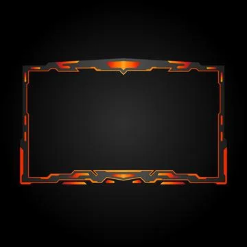 Creative gradient webcam overlay border frame Ilustração Stock