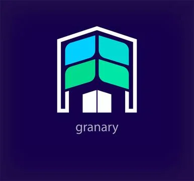 Creative granary logo. Stock Illustration