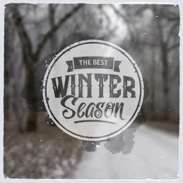 Creative graphic message for winter design Illustration