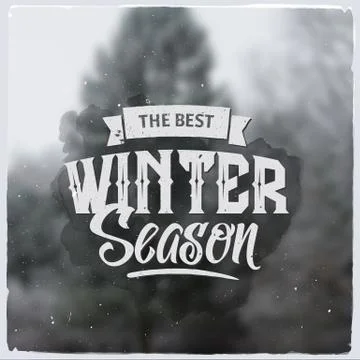 Creative graphic message for winter design Illustrazione stock