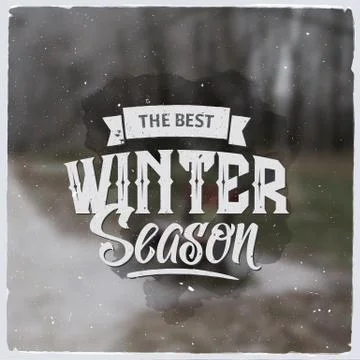 Creative graphic message for winter design Illustrazione stock