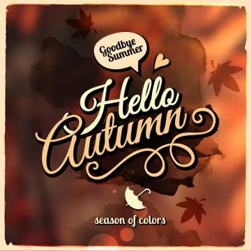 Creative graphic message for your autumn design Illustrazione stock