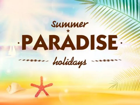 Creative graphic message for your summer design. Stock Illustration