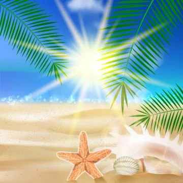 Creative graphic summer design. Stock Illustration