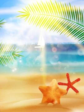 Creative graphic summer design. Stock Illustration