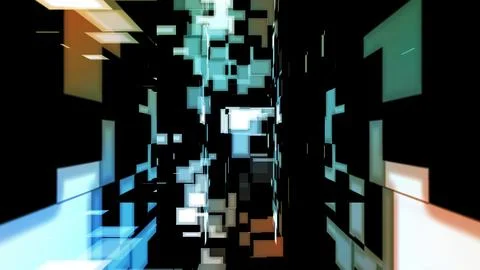 Creative graphic web interior with transparent geometric layers Illustrazione stock