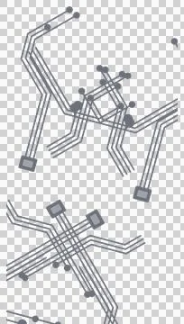 Creative gray motherboard circuit pattern transparent PNG design element Stock Photos