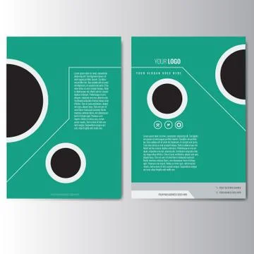 Creative green annual report Leaflet Brochure Flyer template A4 size Stock Illustration