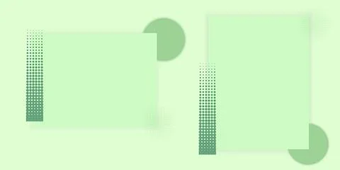 Creative green geometric background with squares, circles and dots. Vector file Stock Illustration