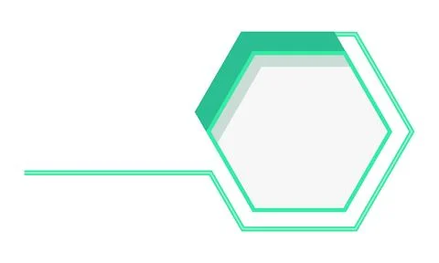 Creative green hexagon shape vector design element Stock Illustration