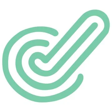 Creative green target checkmark graphic icon element Stock Illustration