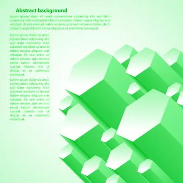 Creative green vector illustration. Stock Illustration