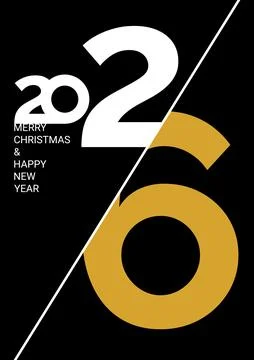 A creative greeting card design combines modern typography with a festive m.. Stock Illustration
