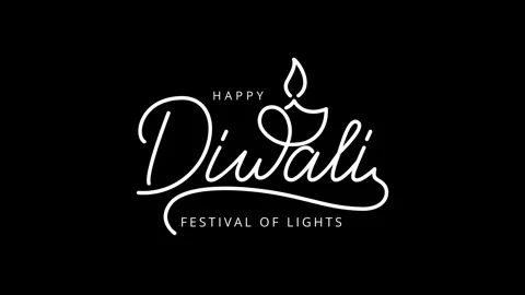 Creative greeting text animation design for Happy Diwali Festival celebration. Stock Footage 317428222