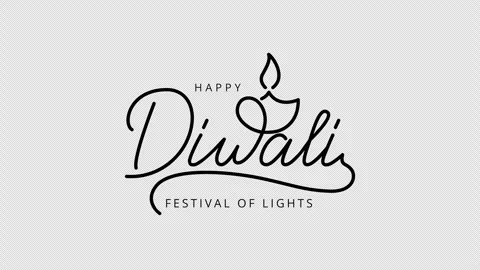 Creative greeting text animation design for Happy Diwali Festival celebration. Stock Footage 317430119