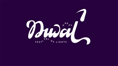Creative greeting text animation design for Happy Diwali Festival celebration. Stock Footage 317430360